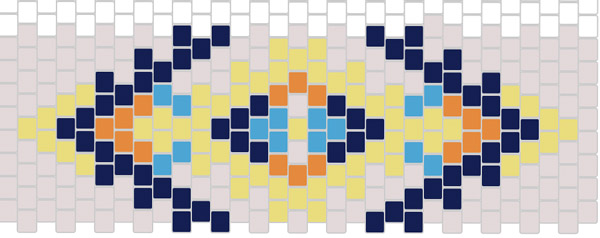 Esquema Anillo de tejer peyote circular DIY étnico con cuentas de vidrio Miyuki Delicas Esquema Anillo de tejer peyote circular DIY étnico con cuentas de vidrio Miyuki Delicas